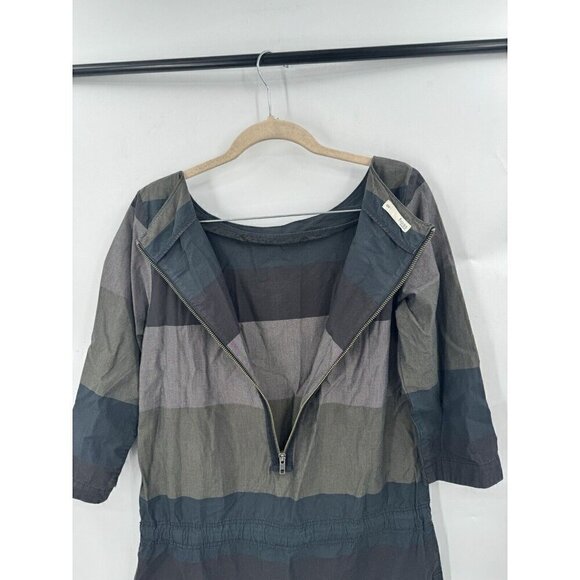 Hoss Entropia Lagenlook 3/4 Sleeve Shift Stripe Colorblock Mini Dress - Picture 10 of 10